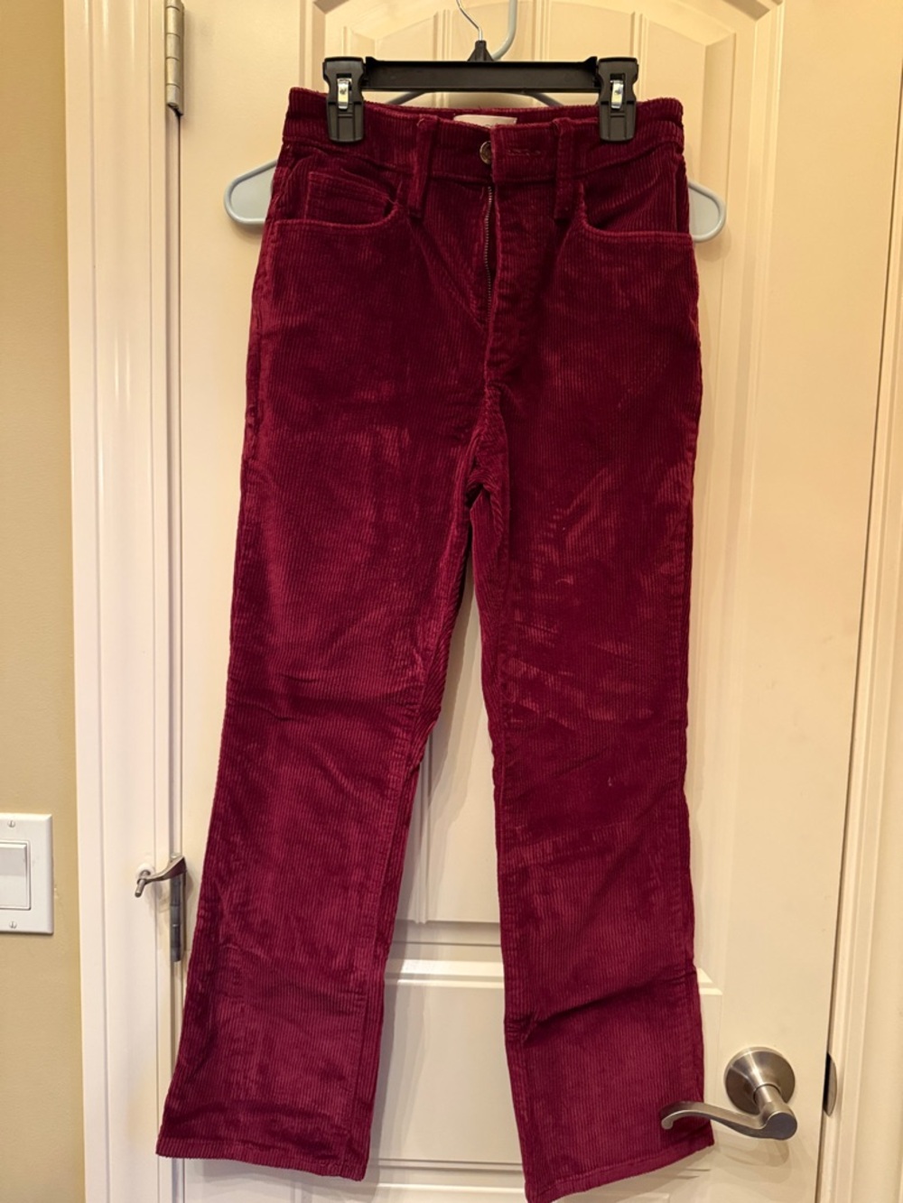 Universal Thread Women's Straight-Leg Corduroy Jeans in Burgundy